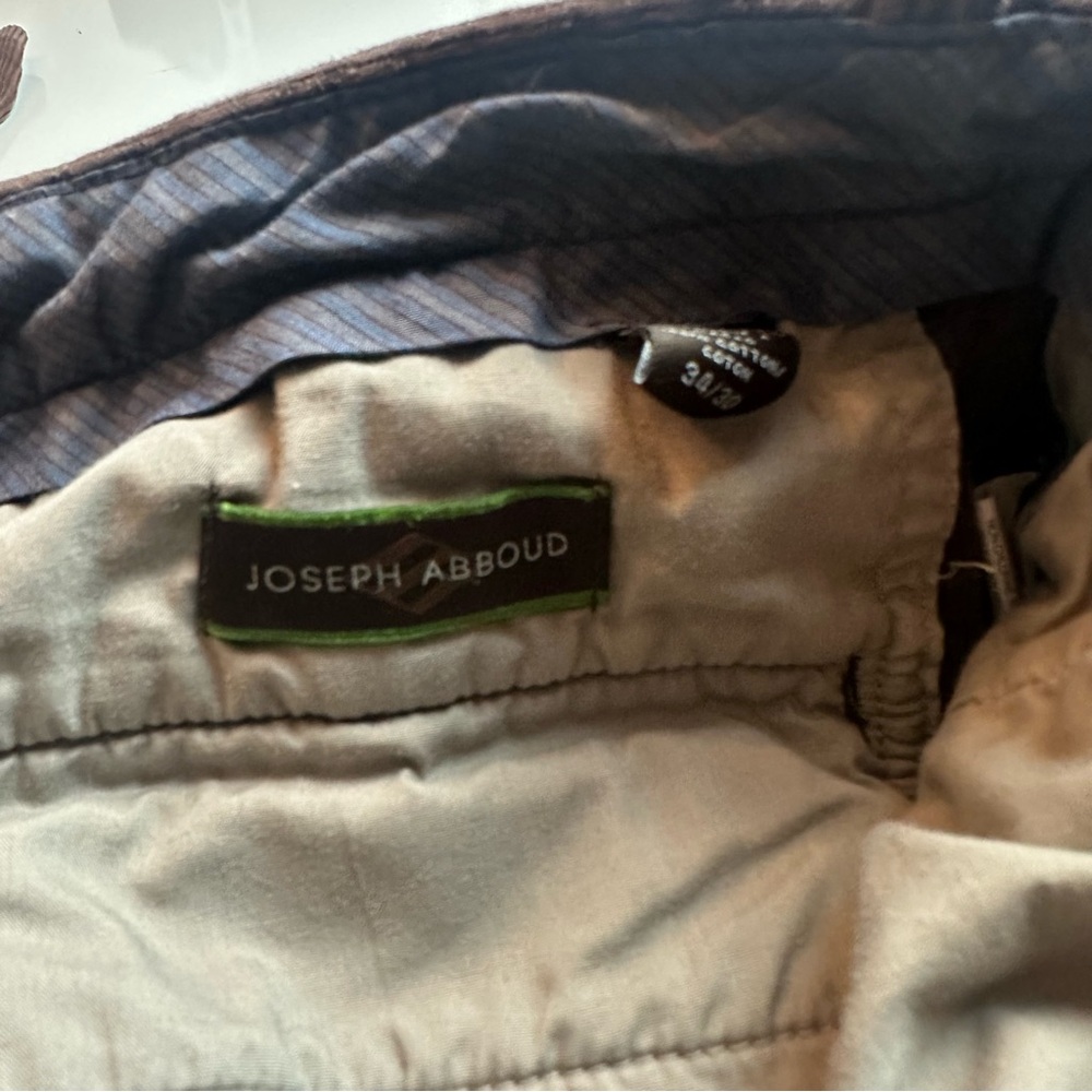 Joseph Abboud Men's Rich Brown Corduroy Trousers - Picture 5 of 9